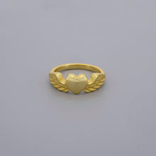 Heart Wing Signet Rings