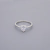 Single Cz Stone Heart Ring