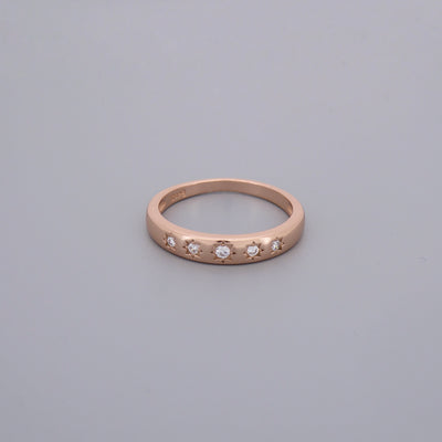 Five Stars Cz Signet Rings