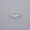 V Shaped Single Cz Ring