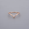 V Shaped Single Cz Ring