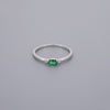 Emerald Look Enamel Rings