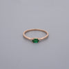 Emerald Look Enamel Rings