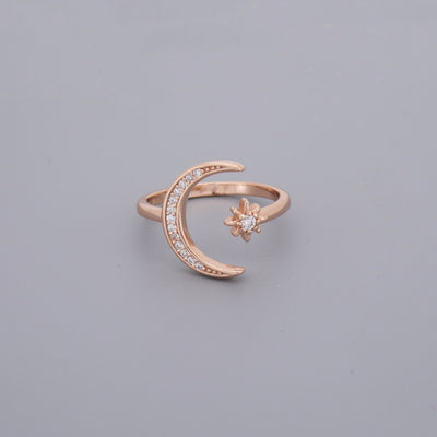 Moon Star Adjustable Rings