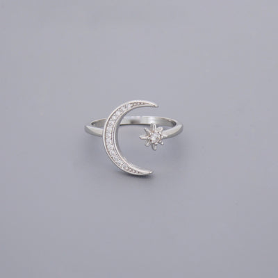 Moon Star Adjustable Rings