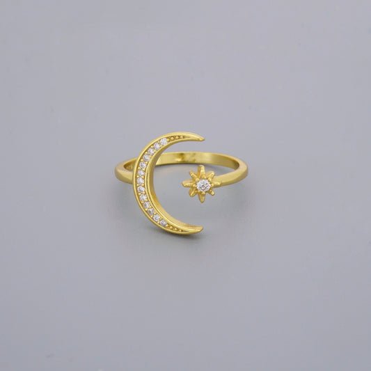 Moon Star Adjustable Rings