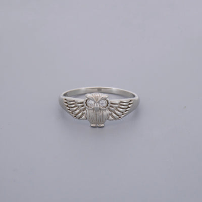 Owl Cz Ring