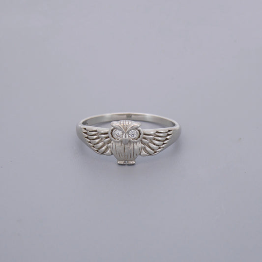 Owl Cz Ring