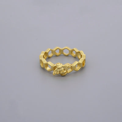 Bee Honeycomb Eternity Ring