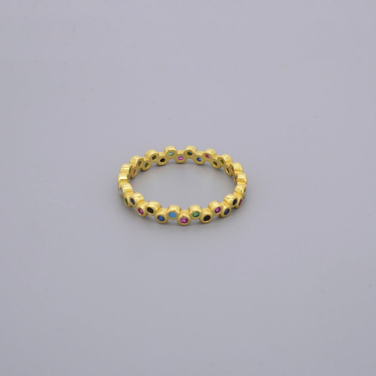 Rainbow All Round Eternity Rings