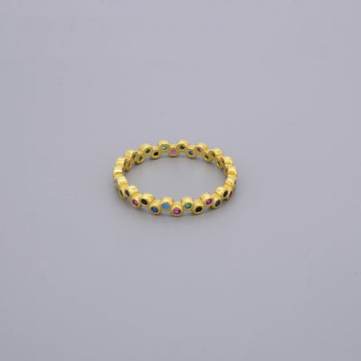 Rainbow All Round Eternity Rings