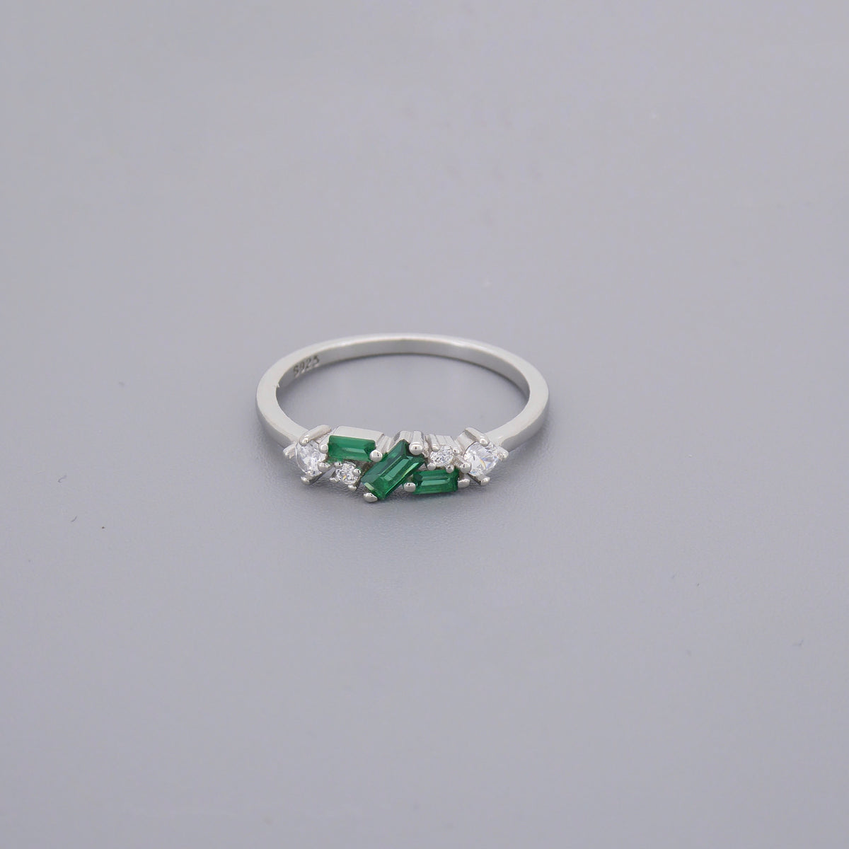 Emerald Look Cluster Rings