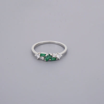 Emerald Look Cluster Rings