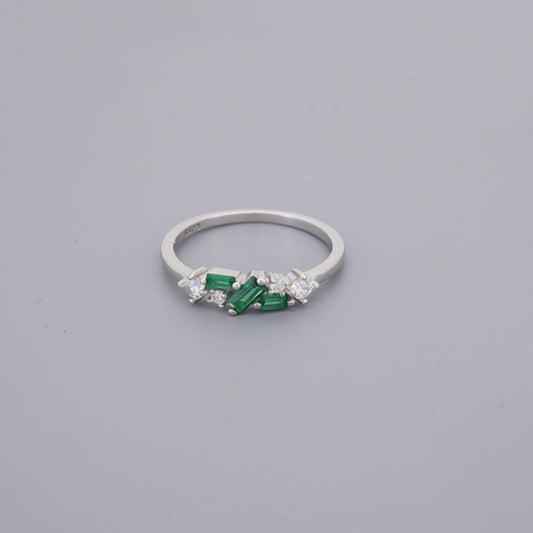Emerald Look Cluster Rings