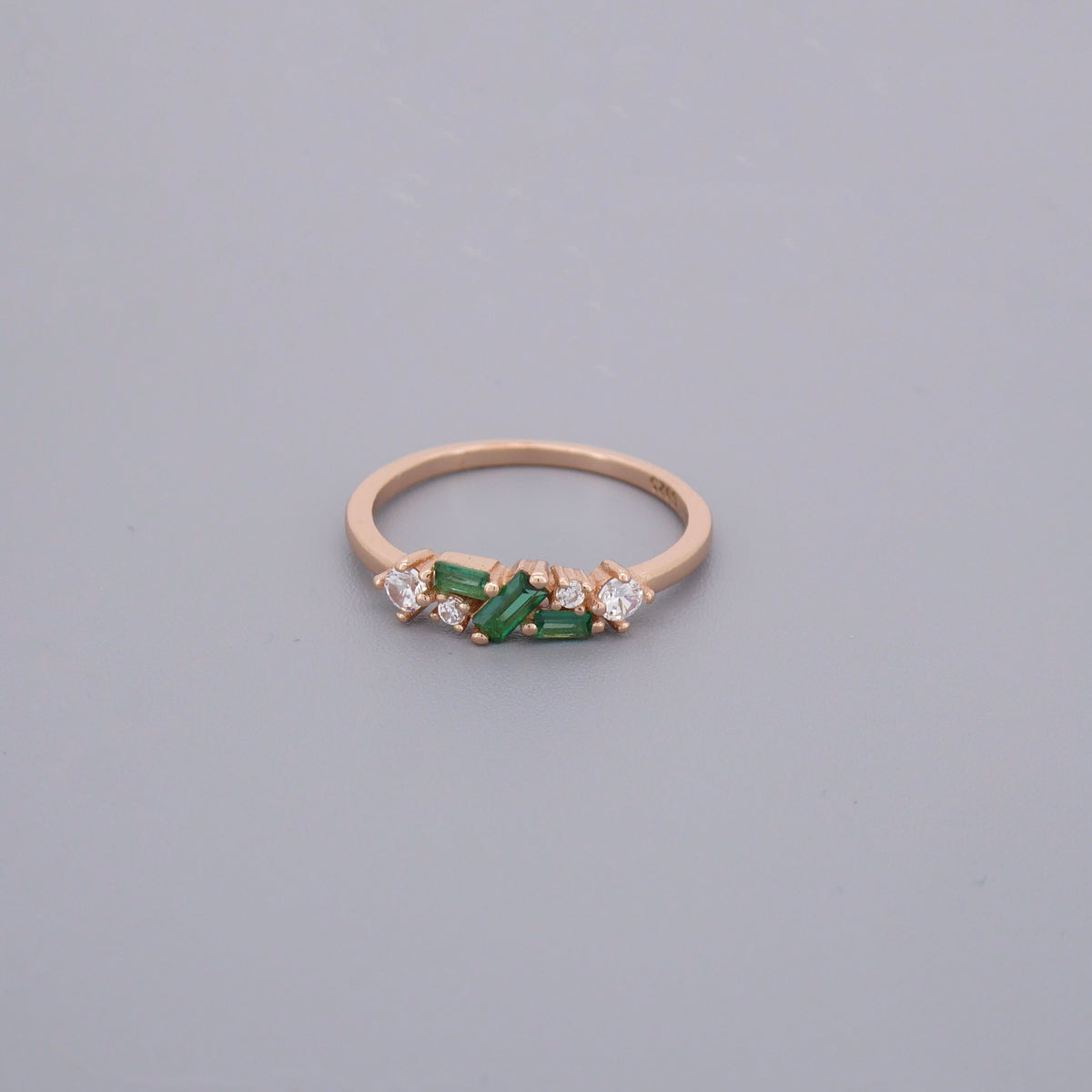 Emerald Look Cluster Rings