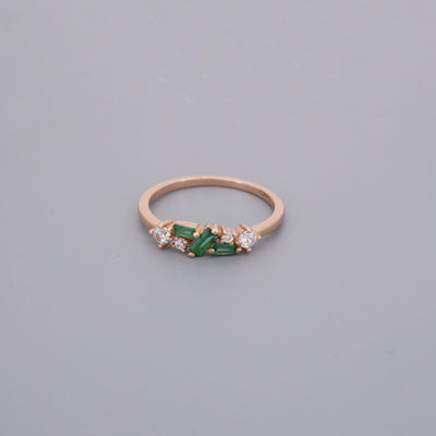 Emerald Look Cluster Rings