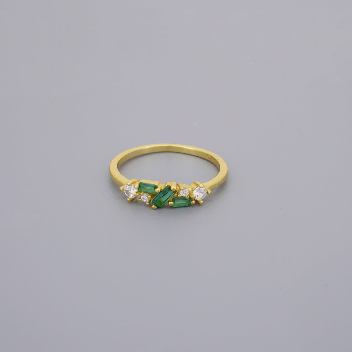 Emerald Look Cluster Rings