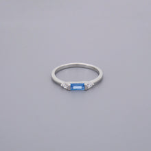 Aquamarine Look Cz Stone Rings