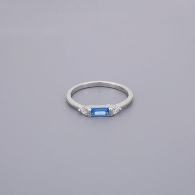 Aquamarine Look Cz Stone Rings