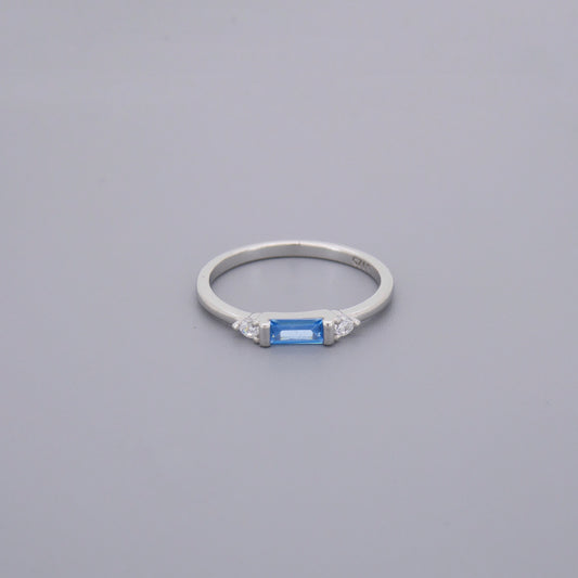 Aquamarine Look Cz Stone Rings