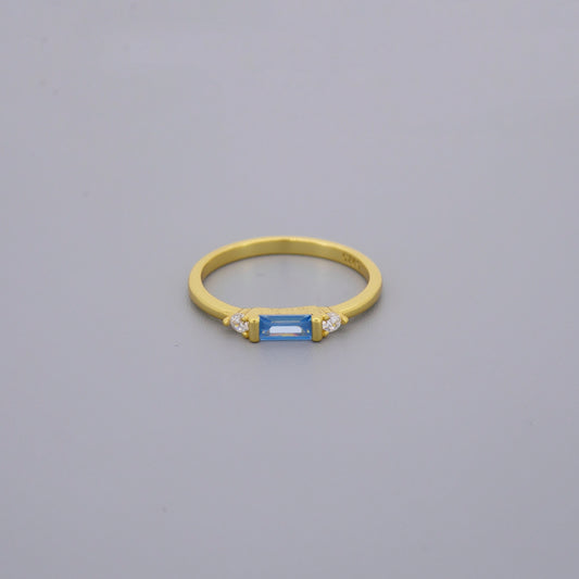 Aquamarine Look Cz Stone Rings