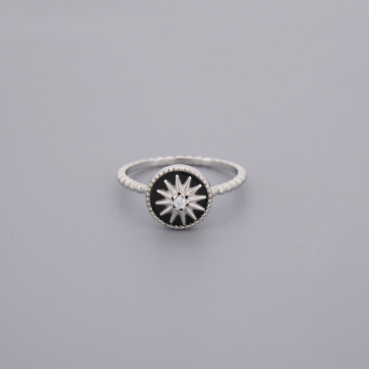 Enamel Star Signet Rings