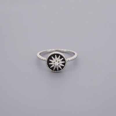 Enamel Star Signet Rings
