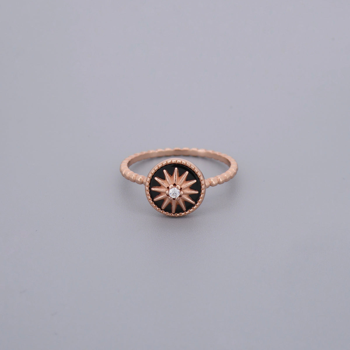 Enamel Star Signet Rings