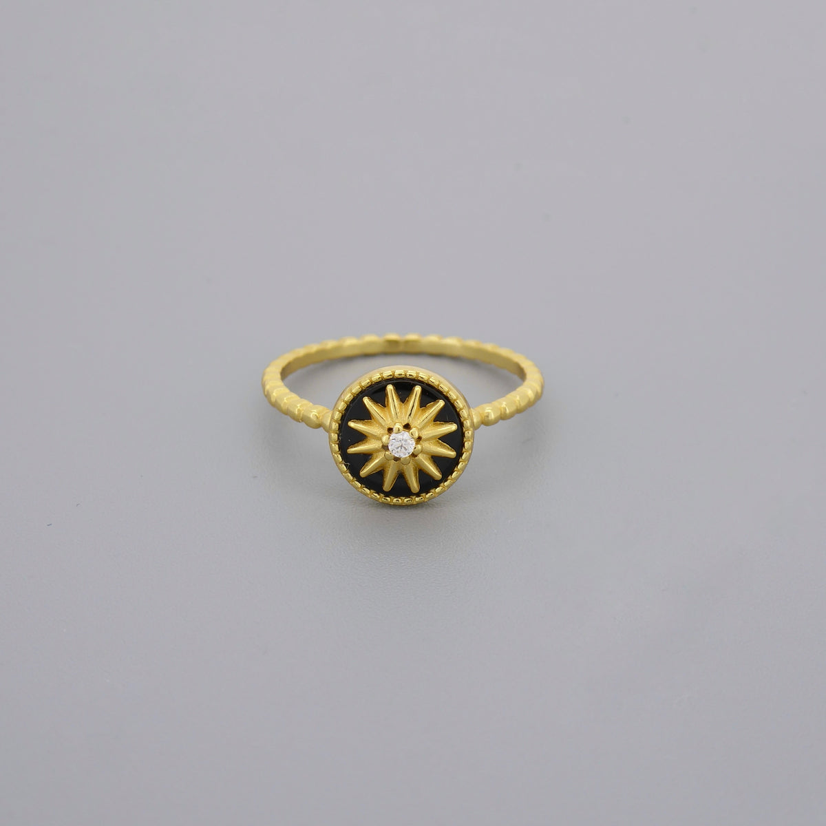 Enamel Star Signet Rings