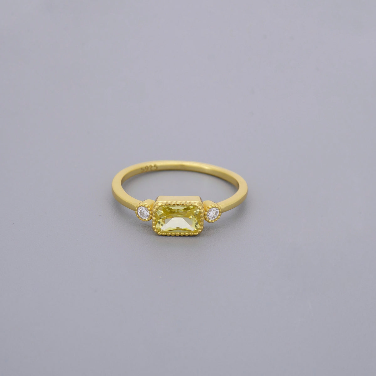 Yellow Diamond Look Cz Rings