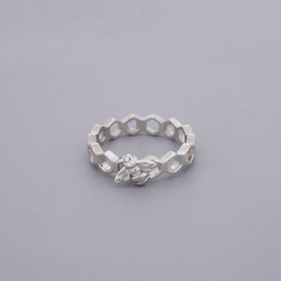 Bee Honeycomb Eternity Ring