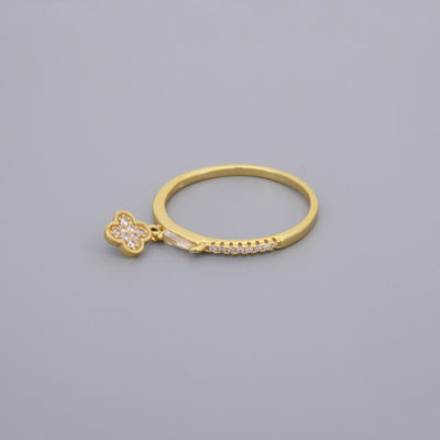 Small Clover Charm Rings