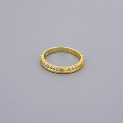 Plain & Cz Double Band Rings