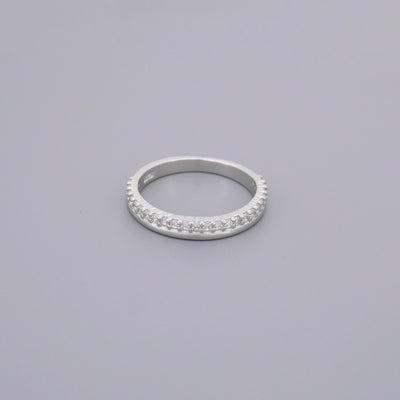 Plain & Cz Double Band Rings