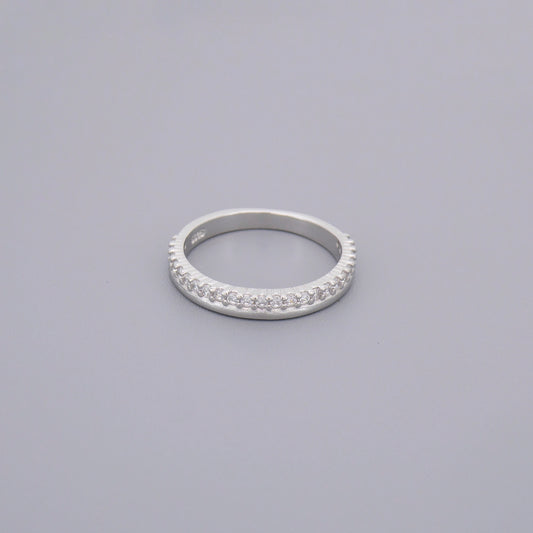 Plain & Cz Double Band Rings
