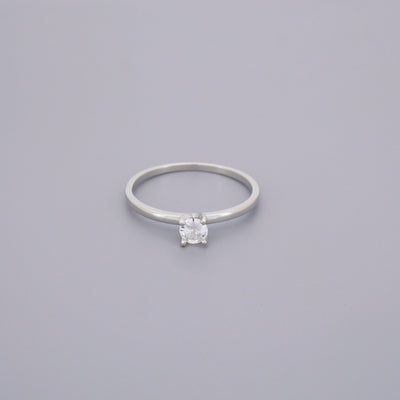 Single Stone Solitaire Rings, .33ct Cz