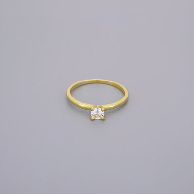 Single Stone Solitaire Rings, .33ct Cz