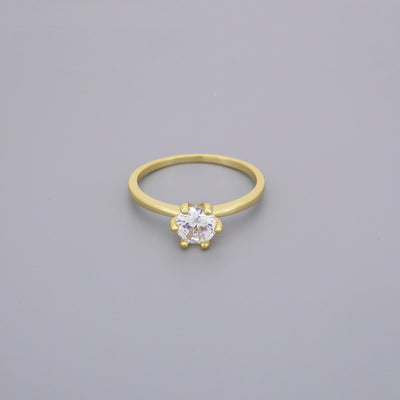 Single Stone Solitaire Rings, 1.0ct Cz