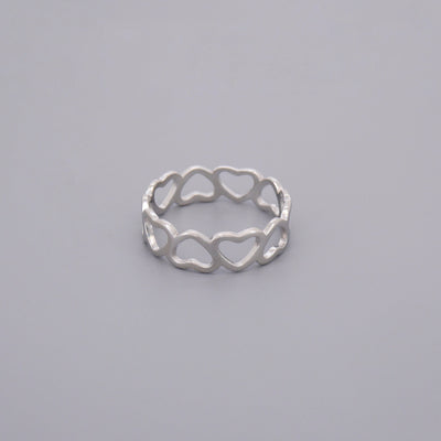 Open Hearts Eternity Ring
