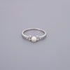 Cluster Single Pearl Rings
