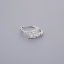 Adjustable CZ Line Ring