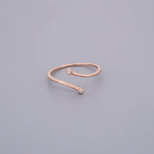 Adjustable Dainty Double Stone Rings