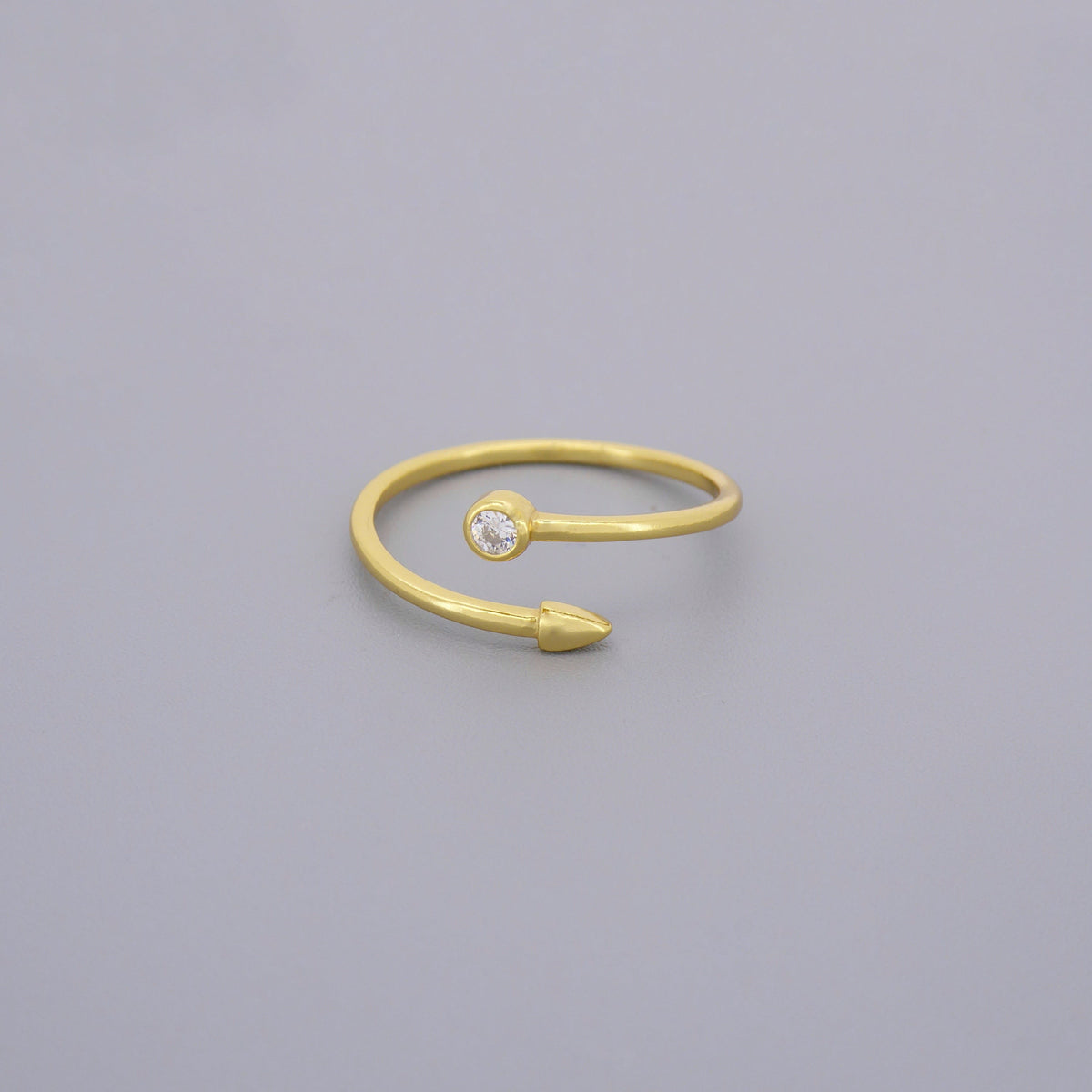 Adjustable Arrow CZ Rings