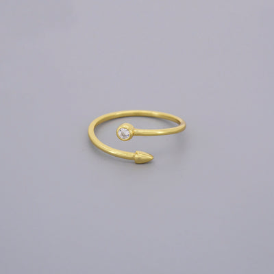 Adjustable Arrow CZ Rings