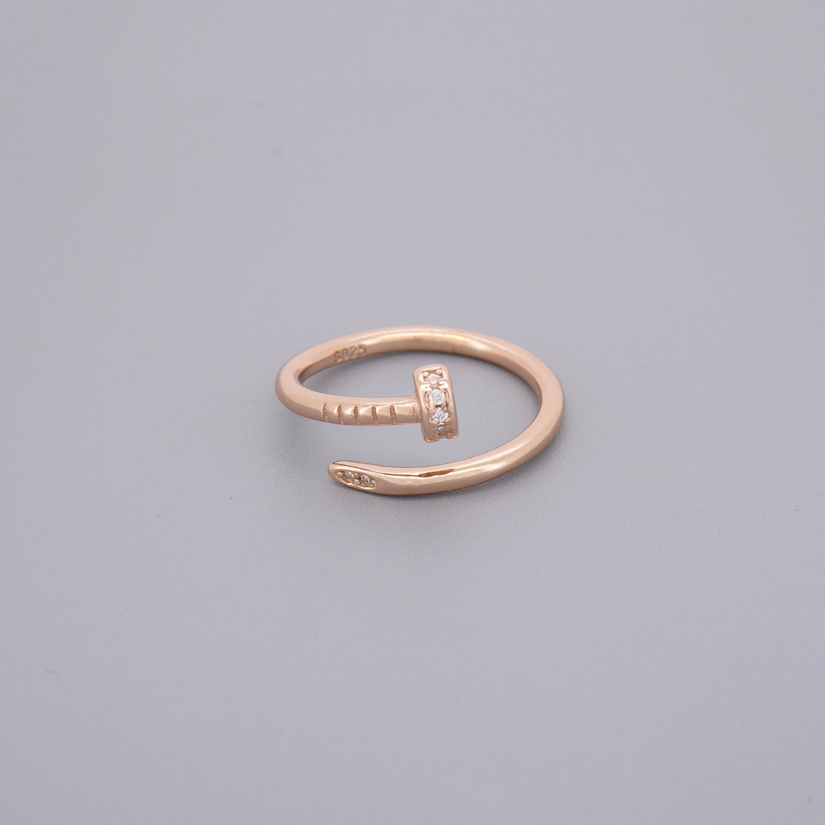 Adjustable CZ Nail Rings