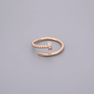 Adjustable CZ Nail Rings