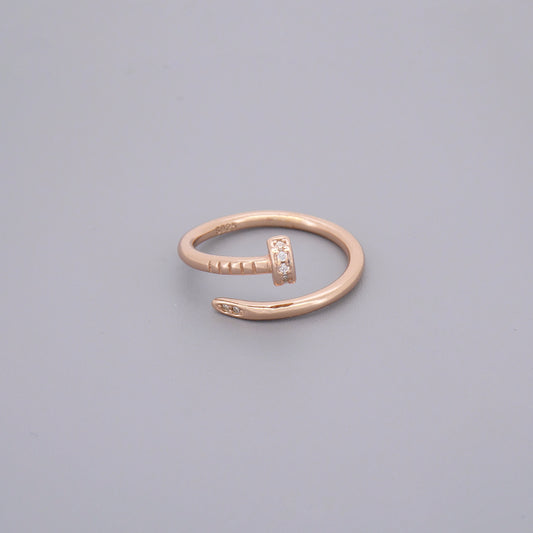 Adjustable CZ Nail Rings