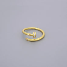 Adjustable CZ Nail Rings