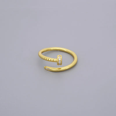 Adjustable CZ Nail Rings