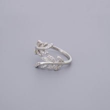 Adjustable Cz Leaf Rings